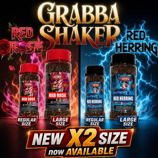 GRABBA SHAKER *RedRose / Red Herring* X2 AVAILABLE at Fort York Cannabis
