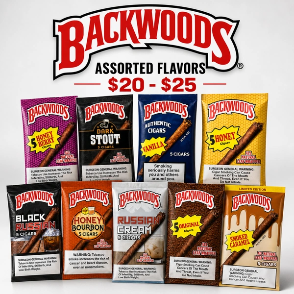 BACKWOODS ASSORTED FLAVORS $2-$25 at Fort York Cannabis